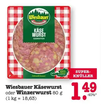 E-Center Wiesbauer käsewurst oder winzerwurst Angebot