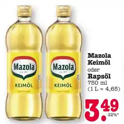 E-Center Mazola keimöl oder rapsöl Angebot