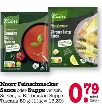 E-Center Knorr feinschmecker sauce oder suppe Angebot