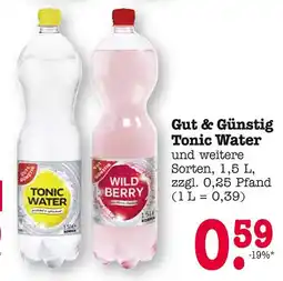 E-Center Gut & günstig tonic water oder wild berry Angebot