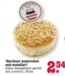 E-Center Nutella berliner zubereitet mit nutella Angebot