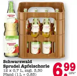 E-Center Schwarzwald sprudel apfelschorle Angebot