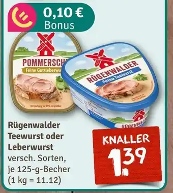 nahkauf Rügenwalder teewurst oder leberwurst Angebot