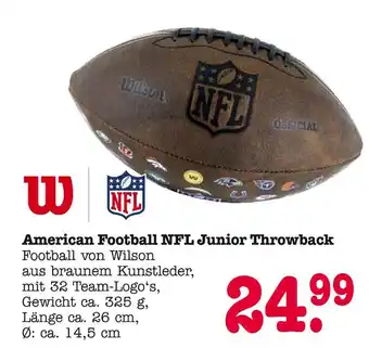 E-Center Wilson american football nfl junior throwback Angebot