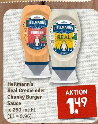 nahkauf Hellmann's real creme oder chunky burger sauce Angebot