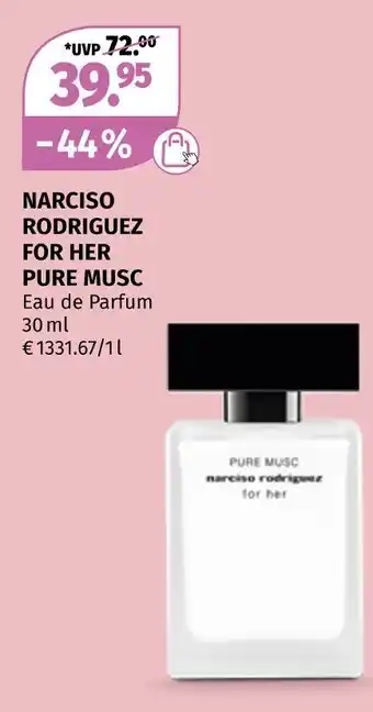 Müller Narciso rodriguez for her pure musc Angebot