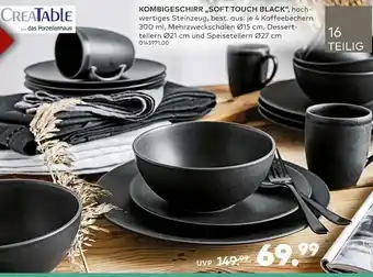 porta Creatable kombigeschirr „soft touch black“ Angebot