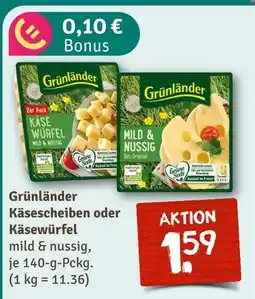 nahkauf Grünländer käsescheiben oder käsewürfel Angebot