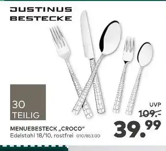 porta Justinus bestecke menuebesteck croco Angebot