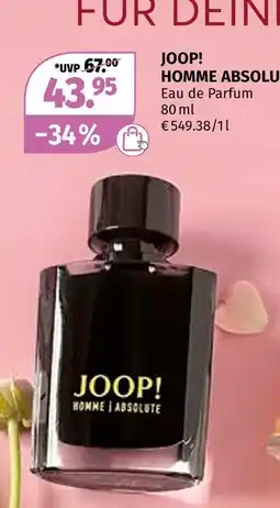 Müller Joop! homme absolu Angebot