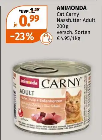 Müller Animonda cat carny nassfutter adult Angebot