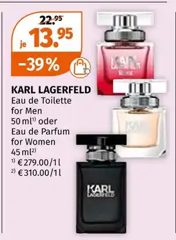 Müller Karl lagerfeld eau de toilette for men oder eau de parfum for women Angebot