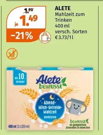 Müller Alete mahlzeit zum trinken Angebot