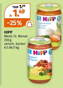 Müller Hipp menü 12. monat Angebot