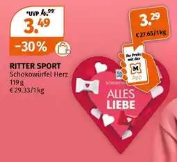 Müller Ritter sport schokowürfel herz Angebot