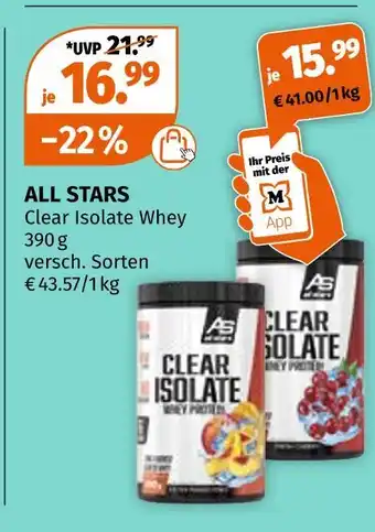 Müller All stars clear isolate whey Angebot