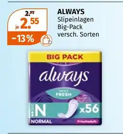 Müller Always slipeinlagen big-pack Angebot