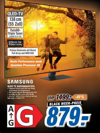 Expert Samsung QLED TV GQ55Q80AATXZG Angebot