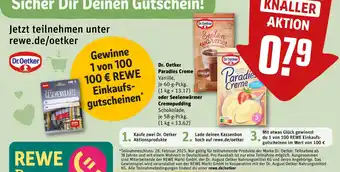 REWE Dr. oetker paradies creme oder seelenwärmer cremepudding Angebot