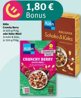 REWE Kölln crunchy berry oder hafer-müsli Angebot