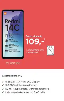 Tchibo Xiaomi smartphone redmi 14c Angebot