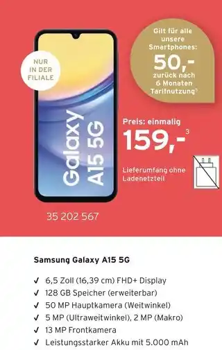 Tchibo Samsung smartphone galaxy a15 5g Angebot