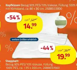 ROLLER Kopfkissen oder steppbett Angebot