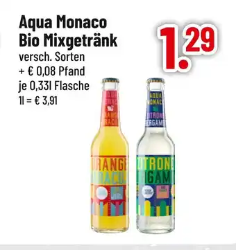 trinkgut Aqua monaco orange maracuja oder zitrone bergamotte Angebot