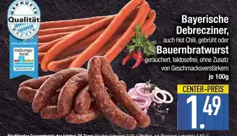 Edeka Bayerische debrecziner, auch hot chili, gebrüht oder bauernbratwurst Angebot