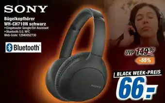 Expert Sony Bügelkopfhörer WH-CH710N schwarz Angebot