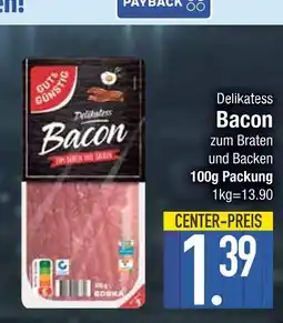 Edeka Gut&günstig delikatess bacon Angebot