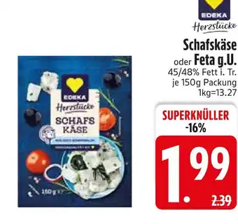 Edeka Edeka schafskäse oder feta g.u Angebot