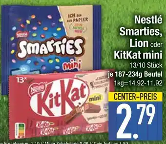 Edeka Nestlé smarties, lion oder kitkat mini Angebot