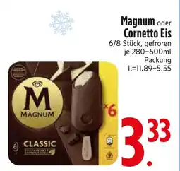 Edeka Magnum magnum oder cornetto eis Angebot