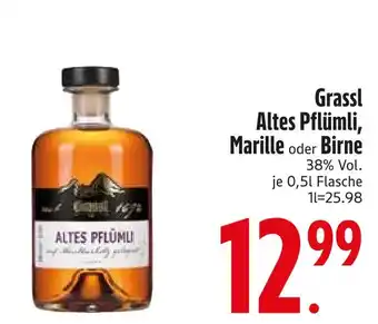 Edeka Grassl altes pflümli, marille oder birne Angebot