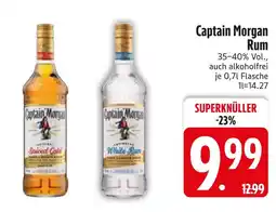 Edeka Captain morgan spiced gold oder white rum Angebot