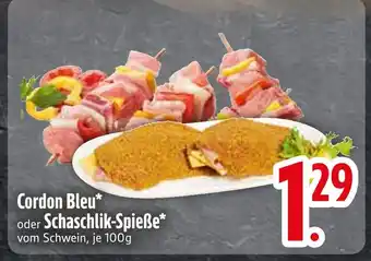 Edeka Cordon bleu oder schaschlik-spieße Angebot