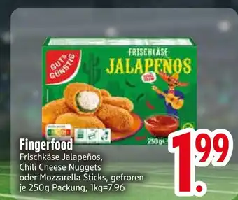 Edeka Gut & günstig frischkäse jalapeños oder chili cheese nuggets oder mozzarella sticks Angebot