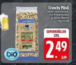 Edeka Bio crunchy müsli oder dinkel Angebot