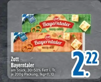 Edeka Zott bayerntaler mild-würzig oder bayerntaler kräftig-würzig Angebot