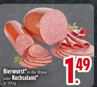 Edeka Bierwurst oder kochsalami Angebot