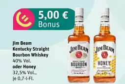 boni Center Jim beam kentucky straight bourbon whiskey oder honey Angebot