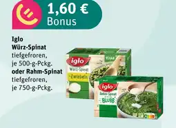 akzenta Iglo würz-spinat oder rahm-spinat Angebot