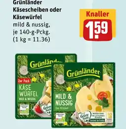 boni Center Grünländer käsescheiben oder käsewürfel Angebot