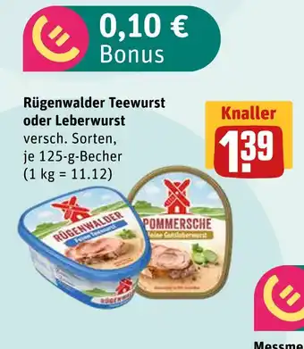 akzenta Rügenwalder teewurst oder leberwurst Angebot