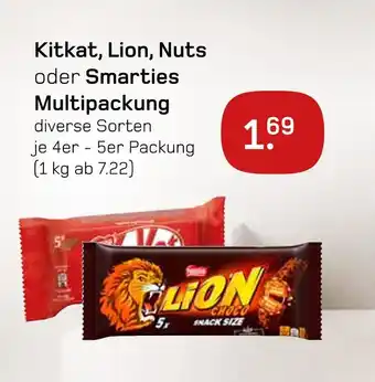 boni Center Kitkat, lion, nuts oder smarties kitkat, lion, nuts oder smarties multipackung Angebot