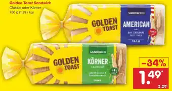 Netto Marken-Discount Golden Toast Sandwich Angebot