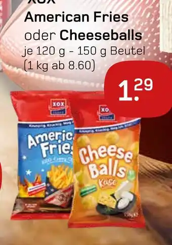 boni Center Xox american fries oder cheeseballs Angebot