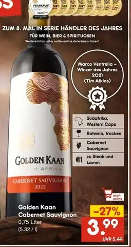 Netto Marken-Discount Golden kaan golden kaan cabernet sauvignon Angebot