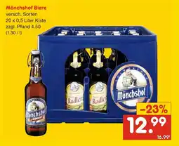 Netto Marken-Discount Mönchshof biere Angebot